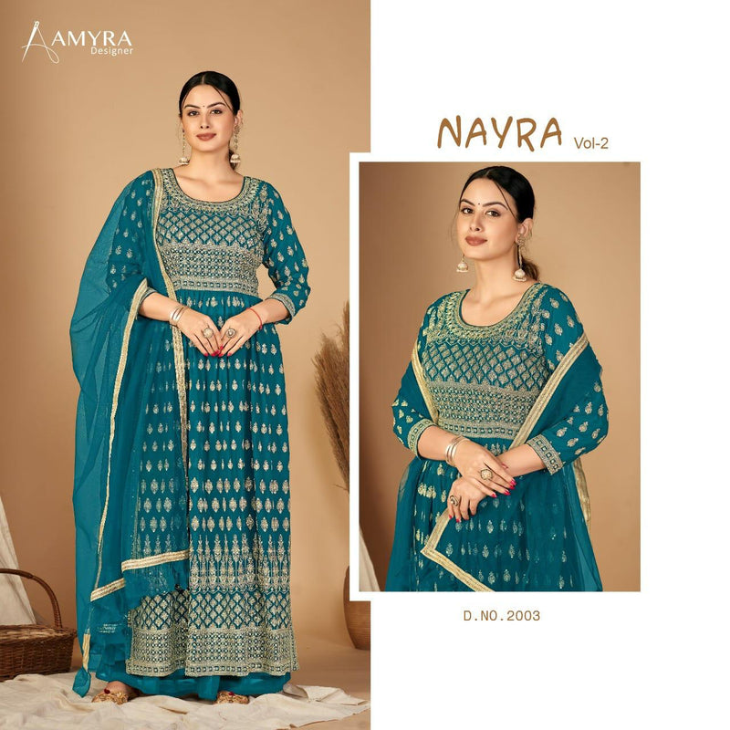 Aamyra Nayra Vol 02 Georgette With Heavy Embroidery Work Stylish Designer Festive Wear Long Gown