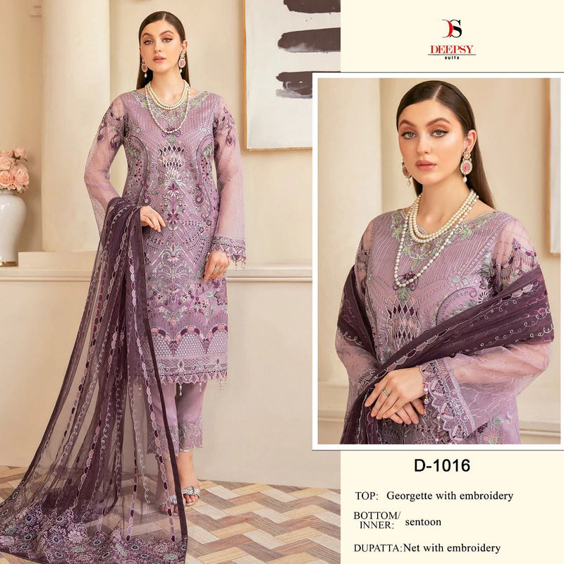 Deepsy Suit Dno 1016 Georgette With Heavy Embroidery Work stylish Designer Pakistani Salwar Kameez