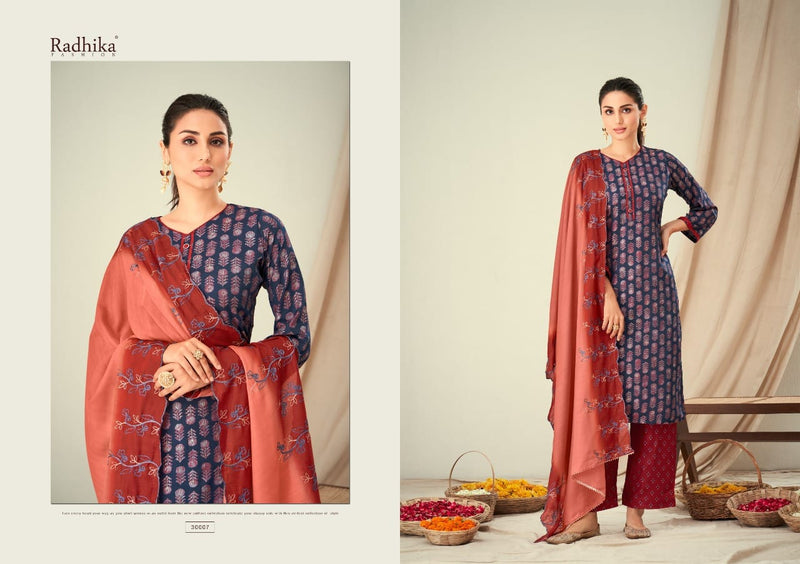 Radhika Fashion Bulbul Viscose With Beautiful Work Stylish Designer Casual Look Salwar Kameez