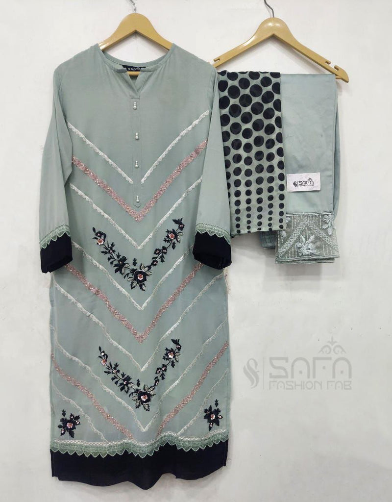 Safa Fashion Dno 1064 Georgette With Heavy Embroidery Work Stylish Designer Luxury Pret Kurti