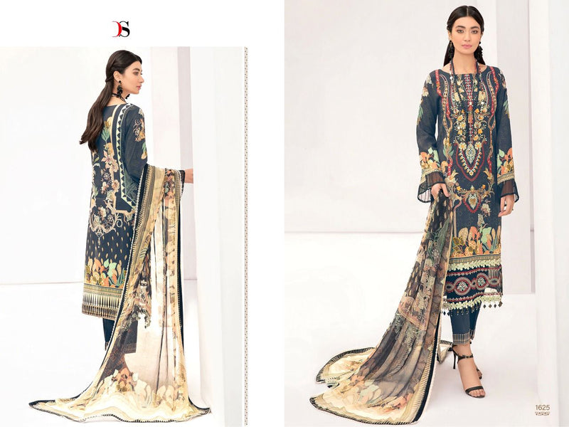 Deepsy Suit Cheveron lawn 22 Pure Cotton With Fancy Work Stylish Designer Casual Look Pakistani Fancy Salwar Kameez