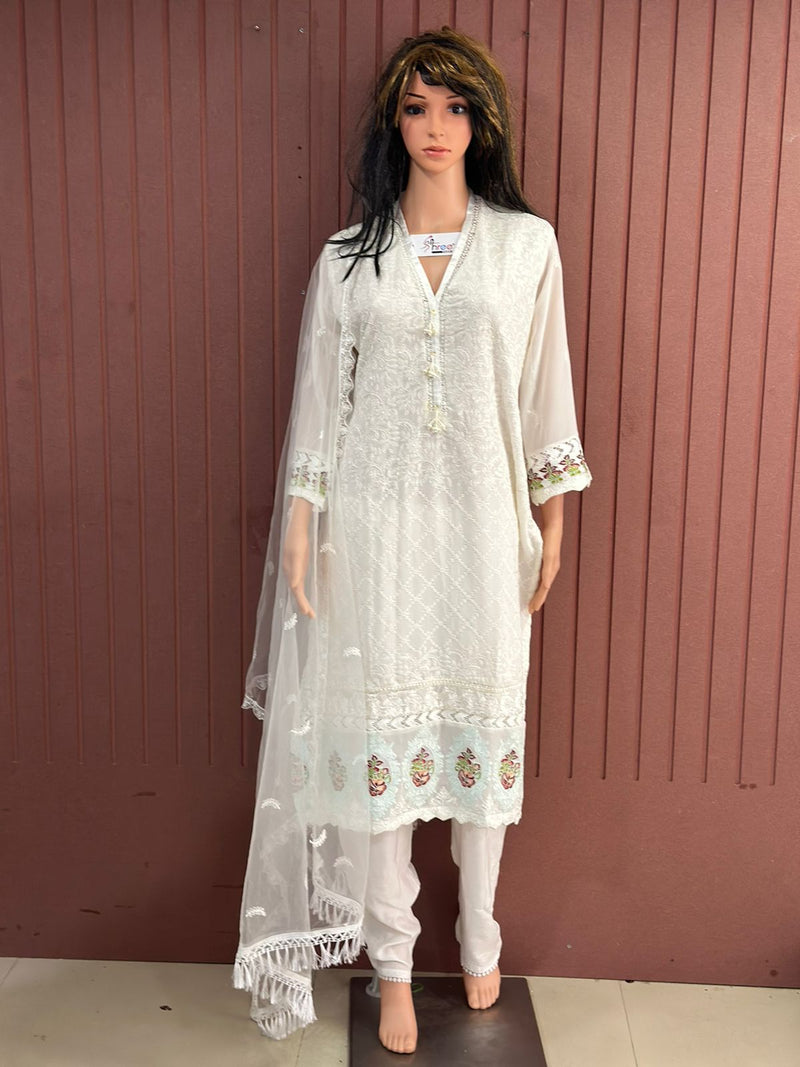 Shree Fabs Dno R 1065 Georgette With Heavy Embroidery Work Stylish Deesigner Party Wear Salwar Kameez