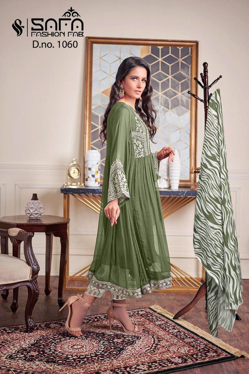 Safa Fashion Dno 1060 Georgette With Embroidery Work Stylish Designer Luxury Pret Kurti