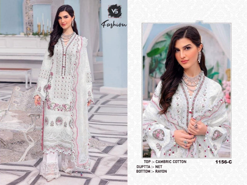 Vs Fashion Dno 1156 Pure Cotton With Heavy Work Stylish Designer Casual Look Fancy Salwar Kameez
