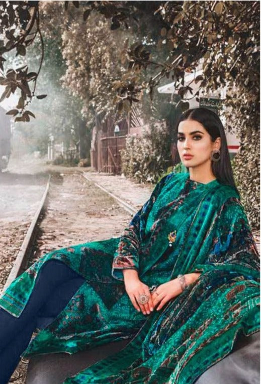 Deepsy Suit Shine Of Winter Velvet With Heavy Embroidery Work Stylish Designer Pakistani Salwar Kameez