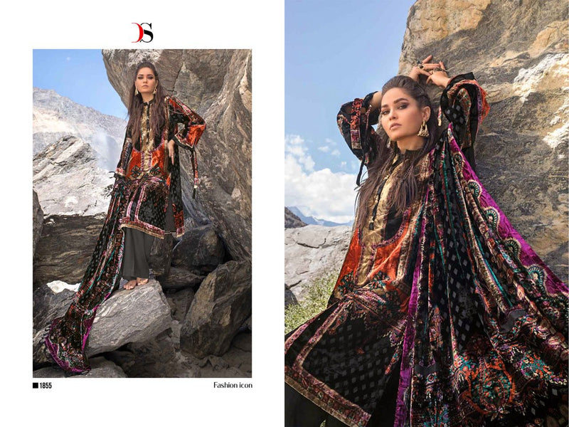 Deepsy Suit Shine Of Winter Velvet With Heavy Embroidery Work Stylish Designer Pakistani Salwar Kameez