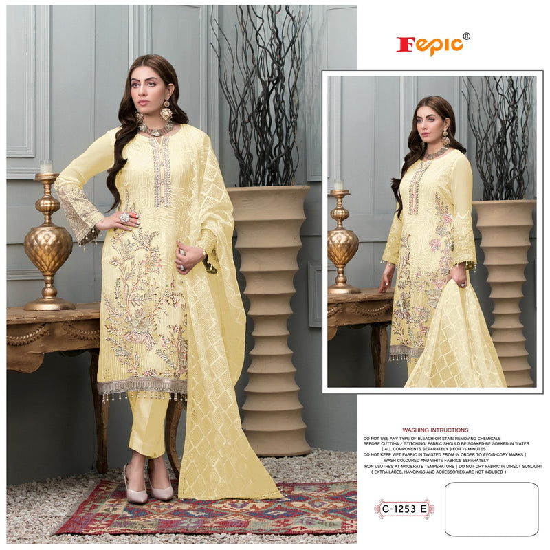 Fepic Rosemeen C 1253 Georgette With Heavy Embroidery Work Stylish Designer Festive Wear Salwar Kameez