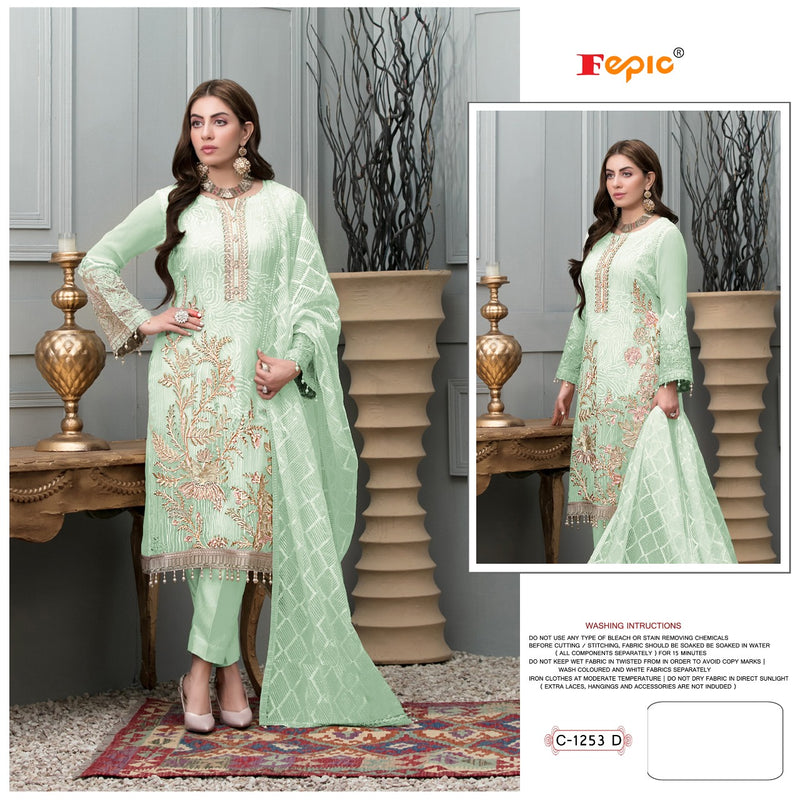 Fepic Rosemeen C 1253 Georgette With Heavy Embroidery Work Stylish Designer Festive Wear Salwar Kameez