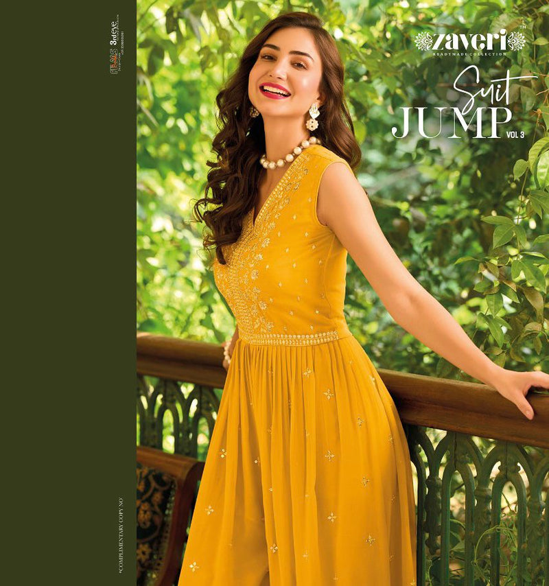 Zaveri Jumpsuit Vol 3 Georgette With Beautiful Heavy Embroidery Work Stylish Designer Fancy Kurti