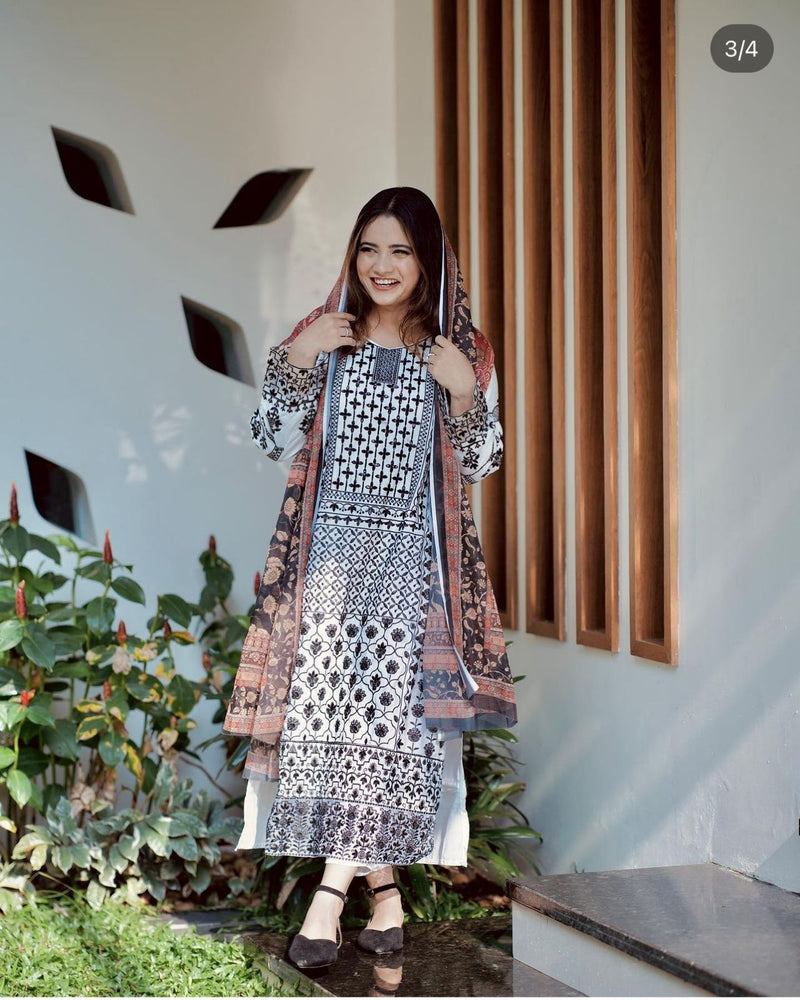 Ziaaz Designs Shahnaz Vol 15 Pure Cotton With Fancy Work Stylish Designer Casual Look Salwar Kameez