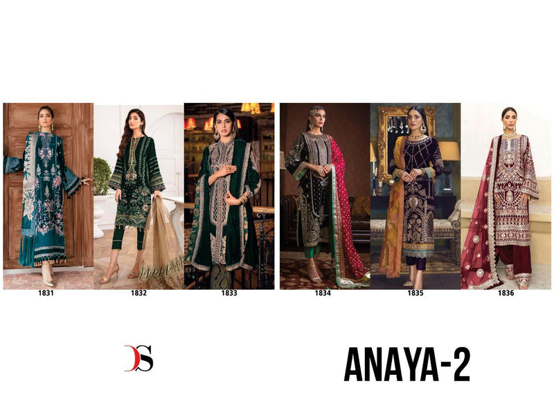 Deepsy Suit Anaya Vol 2 Velvet With Embroidery Work Stylish Designer Pakistani Salwar Kameez