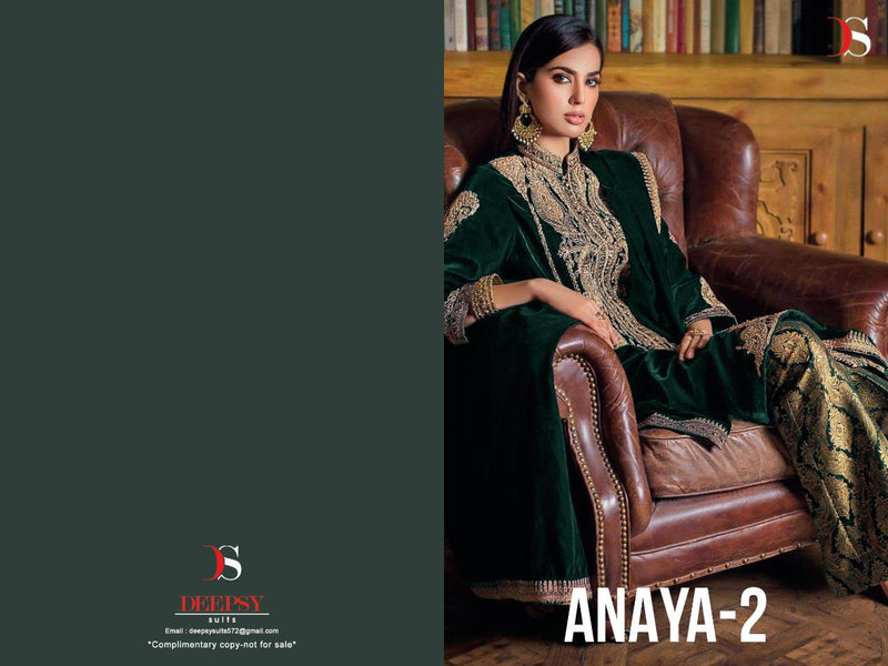 Deepsy Suit Anaya Vol 2 Velvet With Embroidery Work Stylish Designer Pakistani Salwar Kameez