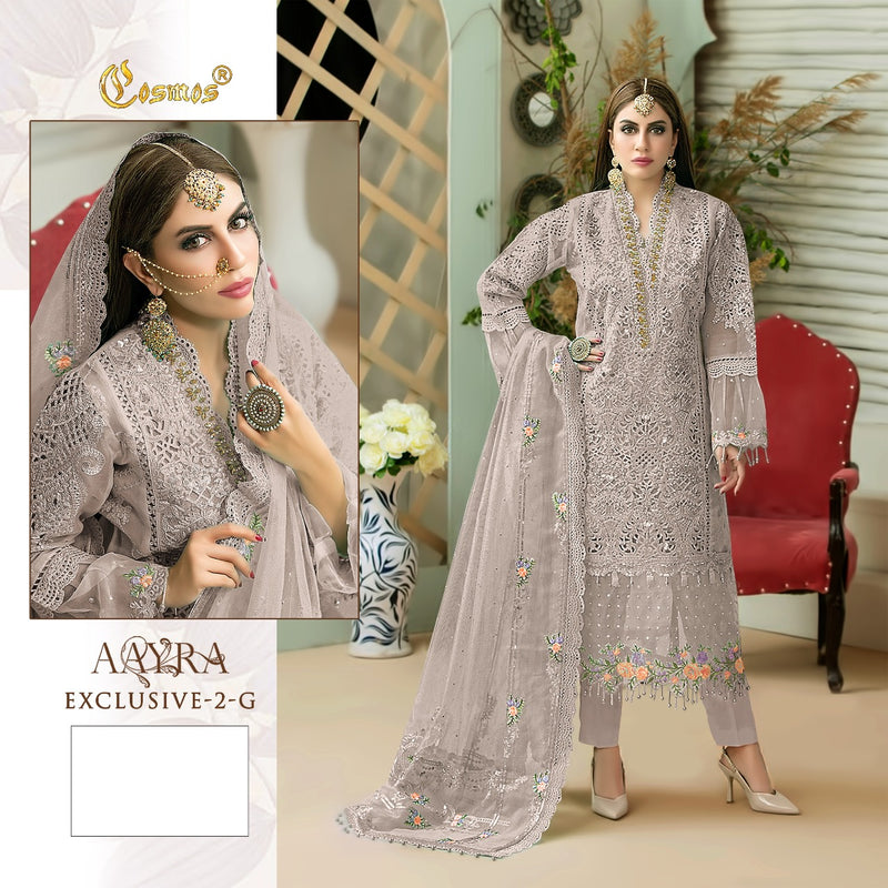 Cosmos Aayra 2 G Butterfly Net With Heavy Embroidery Work Stylish Designer Wedding Look Salwar Kameez