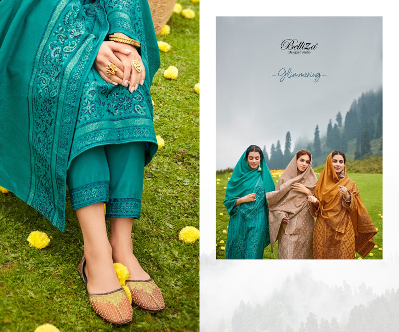 Belliza Kudrat Pashmina With Fancy Work Stylish Designer Festive Wear Attractive Look Salwar Kameez