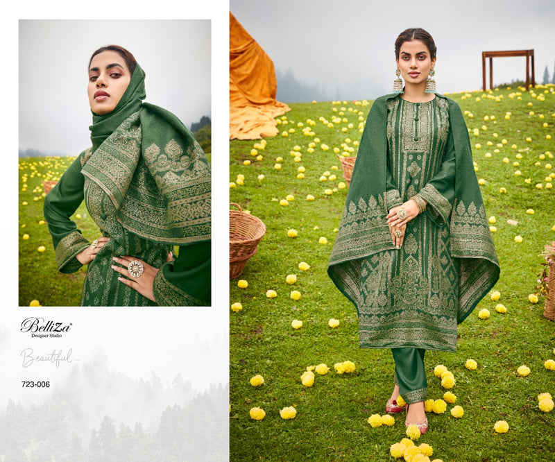 Belliza Kudrat Pashmina With Fancy Work Stylish Designer Festive Wear Attractive Look Salwar Kameez