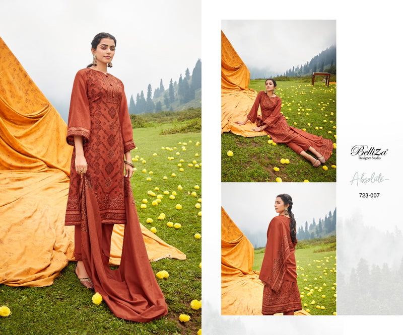 Belliza Kudrat Pashmina With Fancy Work Stylish Designer Festive Wear Attractive Look Salwar Kameez