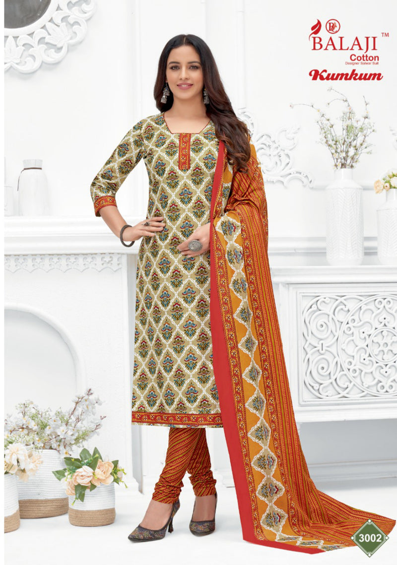 Balaji Kum Kum Vol 30 Pure Cotton With Beautiful Work Stylish Designer Casual Look Salwar Suit