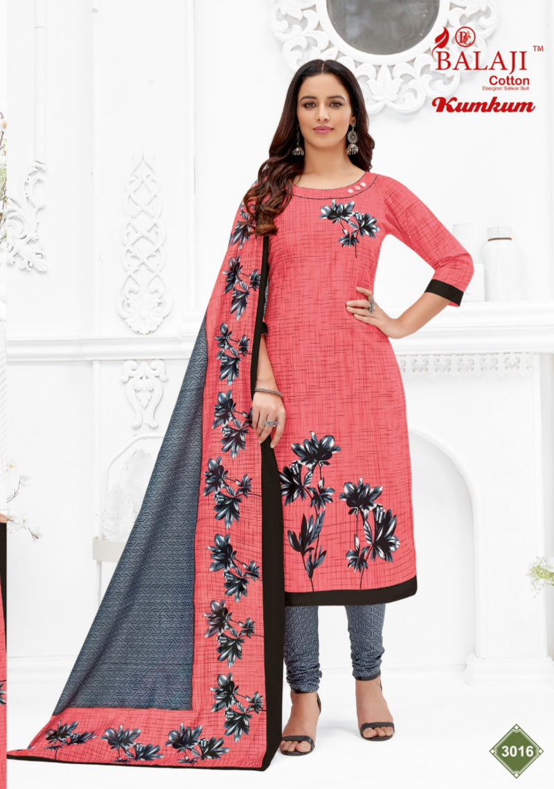 Balaji Kum Kum Vol 30 Pure Cotton With Beautiful Work Stylish Designer Casual Look Salwar Suit