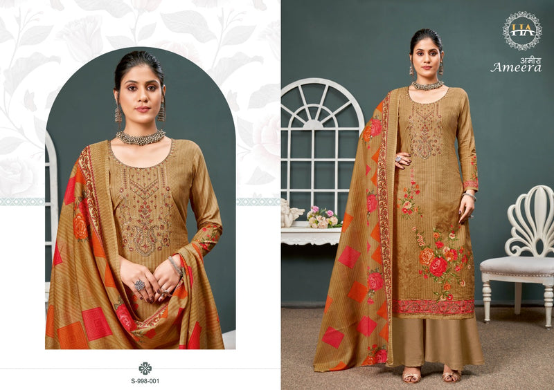 Harshit Fashion Ameera Pure Cotton With Beautiful Work Stylish Designer Festive Wear Salwar Kameez