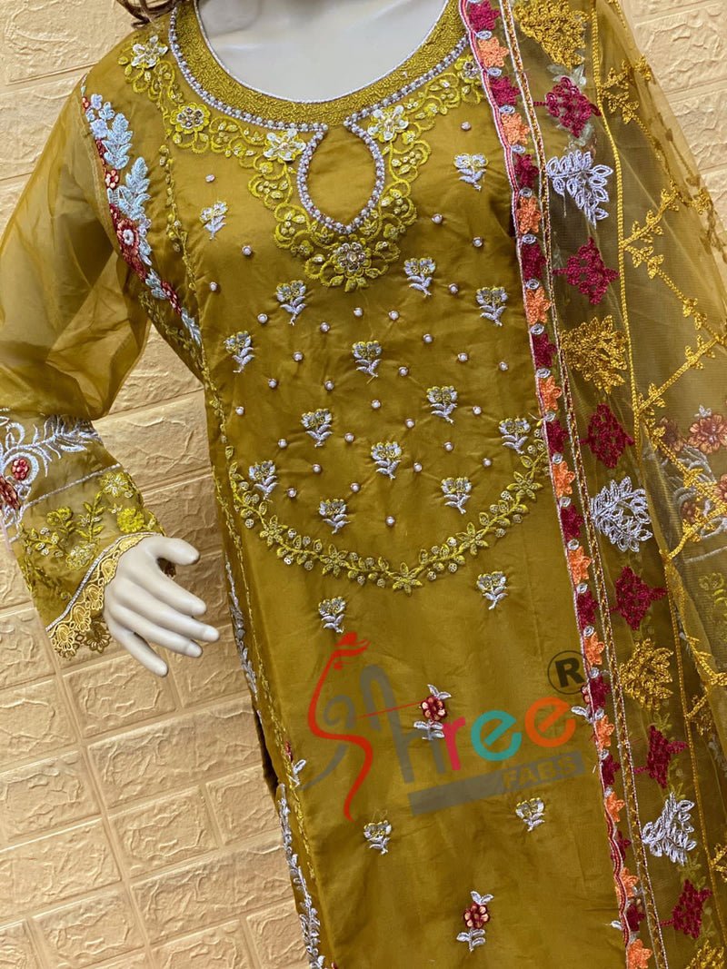 Shree Fabs The Famous Dance 01 Organza With Heavy Embroidery Work Stylish Designer Festive Wear Pakistani Salwar Kameez