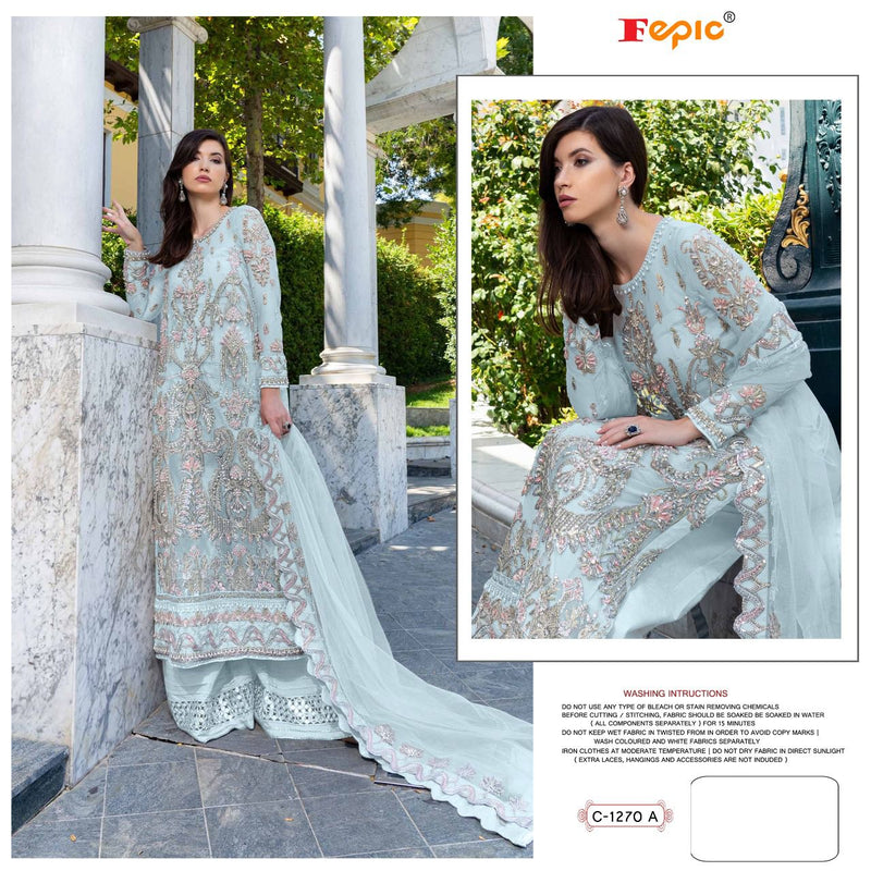 Fepic Rosemeen C 1270 A Net With Beautiful Embroidery Work Stylish Designer Wedding Wear Salwar Kameez