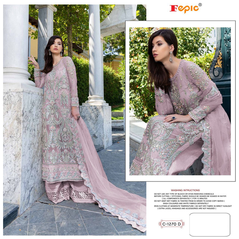 Fepic Rosemeen C 1270 D Net With Beautiful Embroidery Work Stylish Designer Wedding Wear Salwar Kameez