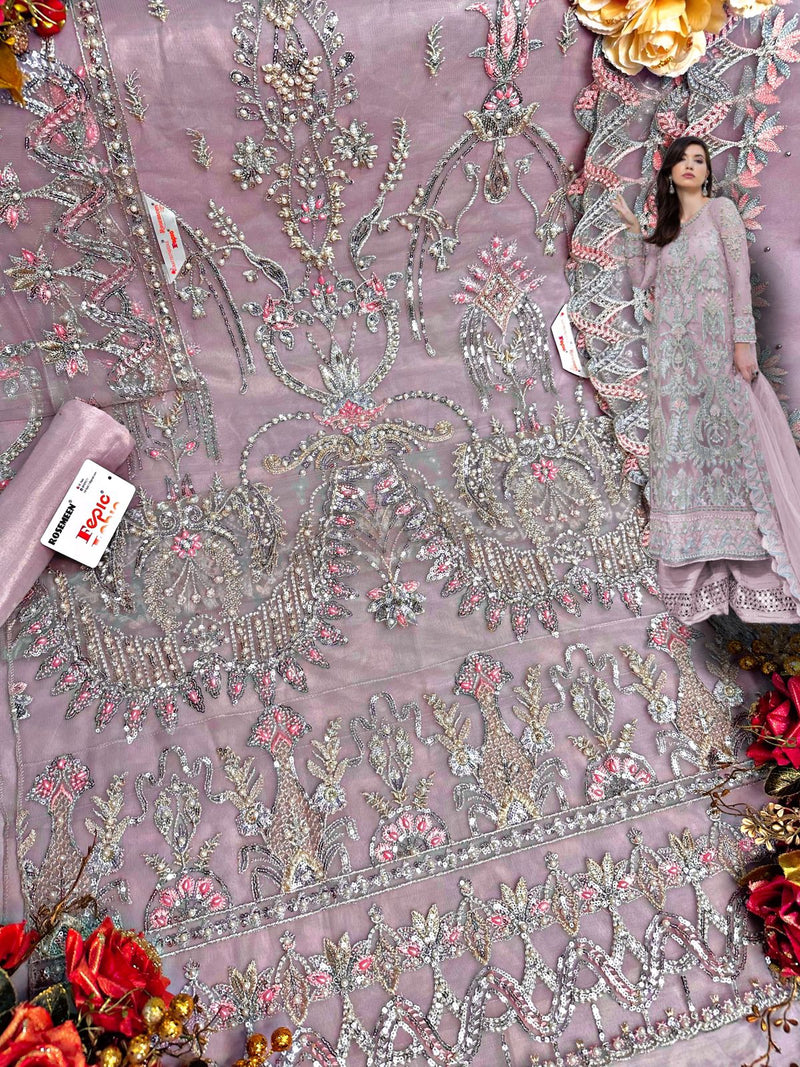 Fepic Rosemeen C 1270 D Net With Beautiful Embroidery Work Stylish Designer Wedding Wear Salwar Kameez
