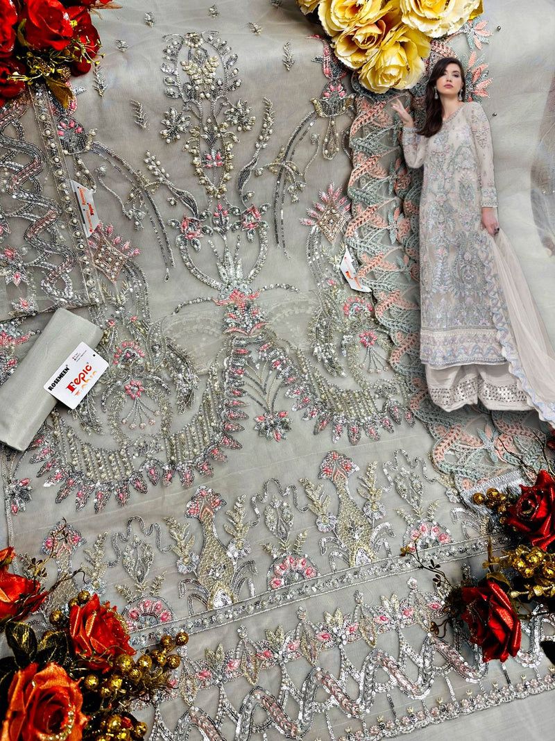 Fepic Rosemeen C 1270 C Net With Beautiful Embroidery Work Stylish Designer Wedding Wear Salwar Kameez