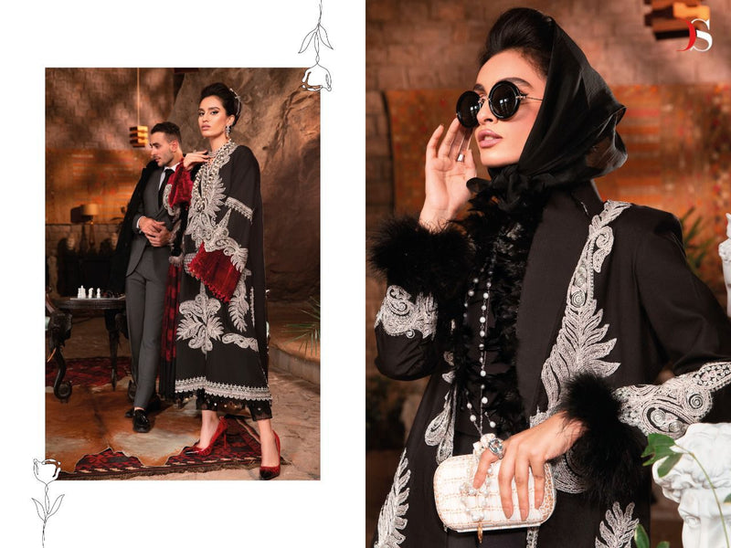 Deepsy Suit Maria B Lawn Pure Cotton With Fancy Work Stylish Designer Pakistani Salwar Kameez