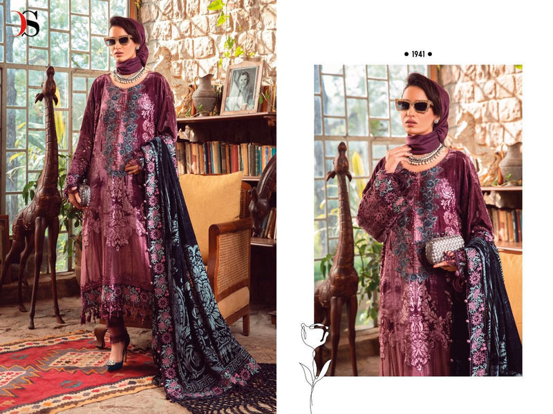 Deepsy Suit Maria B Lawn Pure Cotton With Fancy Work Stylish Designer Pakistani Salwar Kameez