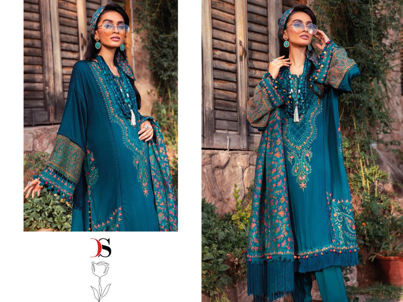 Deepsy Suit Maria B Lawn Pure Cotton With Fancy Work Stylish Designer Pakistani Salwar Kameez