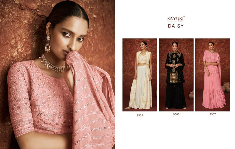 Sayuri Designer Daisy Georgette With Heavy Beautiful Work Stylish Designer Festive Wear Fancy Salwar Kameez