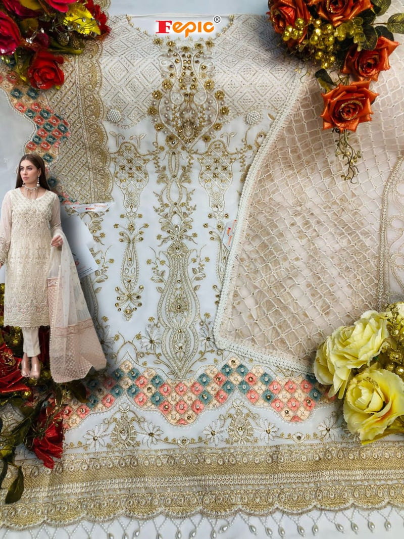 Fepic Rosemeen 1252 Georgette With Beautiful Embroidery Work Stylish Designer Pakistani Salwar Kameez