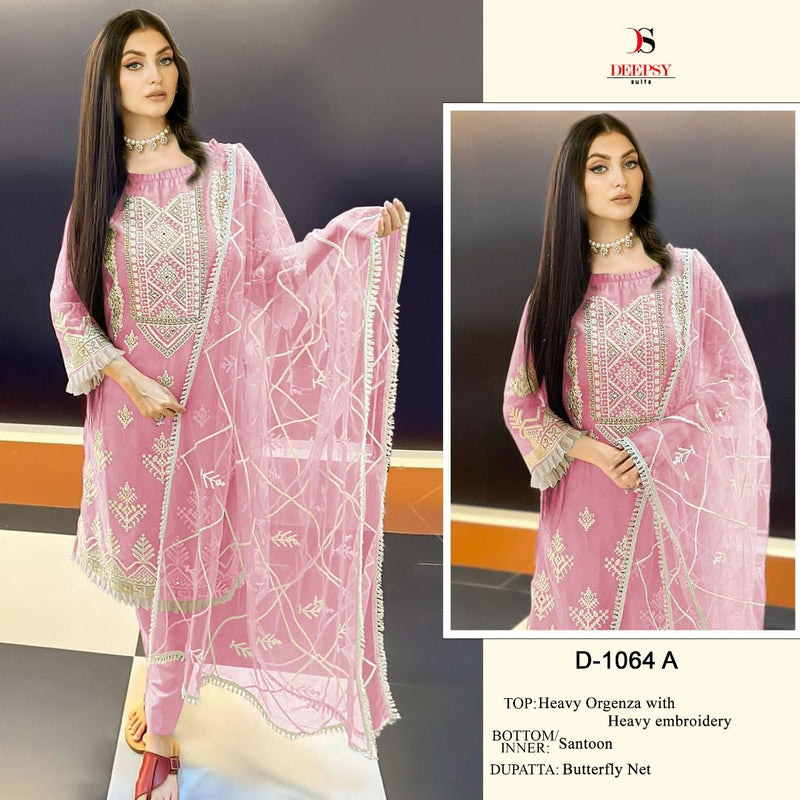 Deepsy Suit Dno 1064 A To D Organza With Beautiful Work Stylish Designer Pakistani Salwar Kameez