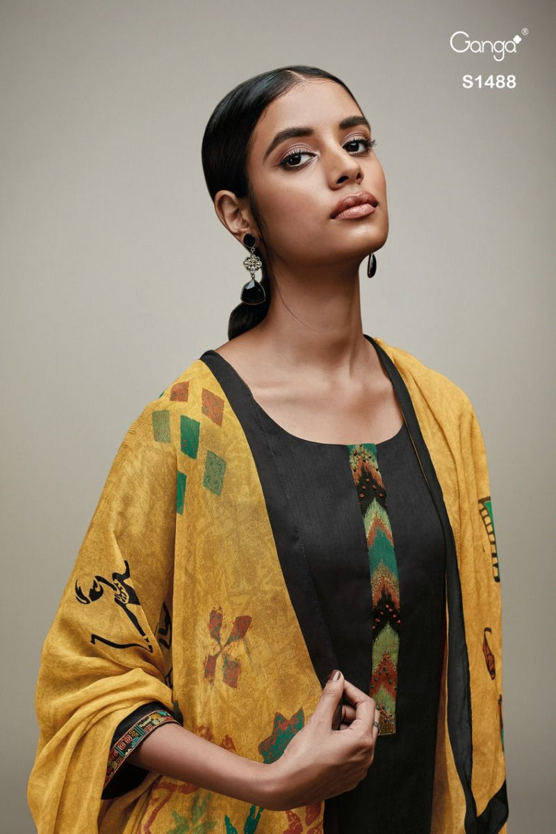 Ganga Fashion Dno 1488 Lawn Cotton With Beautiful Work Stylish Designer Attractive Look Fancy Salwar Suit