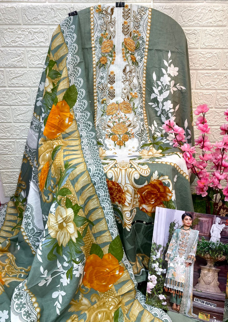 Sharaddha Firdous Lawn Cotton With Heavy Embroidery Work Stylish Designer Party Wear Pakistani Salwar Kameez