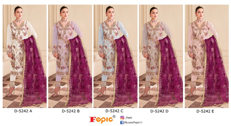 Fepic Rosemeen 5242 Georgette With Beautiful Fancy Work Stylish Designer Pakistani Salwar Kameez