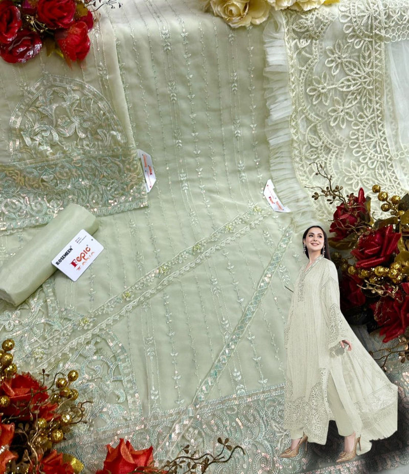 Fepic Rosemeen 60021 Georgette With Heavy Embroidery Work Stylish Designer Party Wear Salwar Kameez