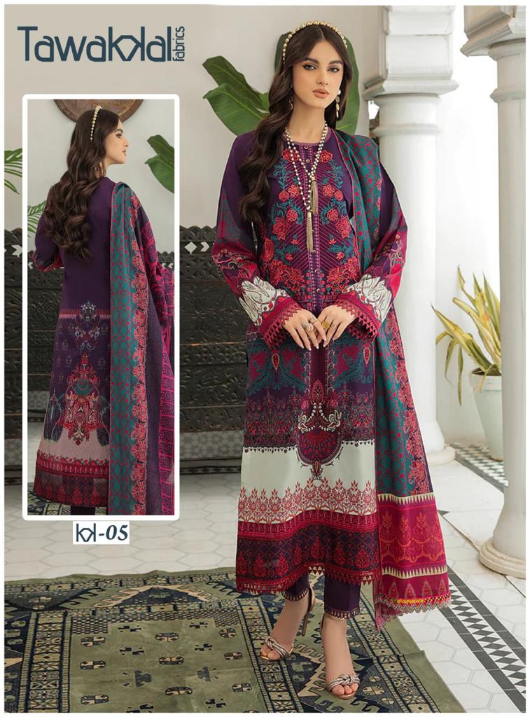 Tawakkal Fabrics Mehroz Pure Cotton With Beautiful Work Stylish Designer Casual Look Salwar Kameez