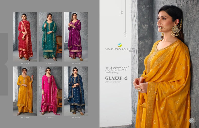 Vinay Fashion Kaseesh Glazze 2 Jacquard With Beautiful Work Stylish Designer Festive Wear Fancy Salwar Kameez