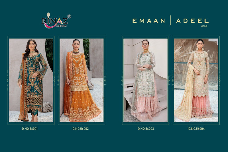 Rinaz Fashion Emaan Adeel Vol 04 Georgette With Heavy Embroidery Work Stylish Designer Party Wear Fancy Salwar Kameez