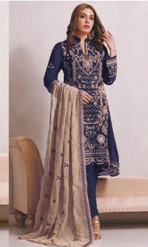 Rungrez Dno R 2 B Georgette With Heavy Embroidery Work Stylish Designer Party Wear Salwar Kameez