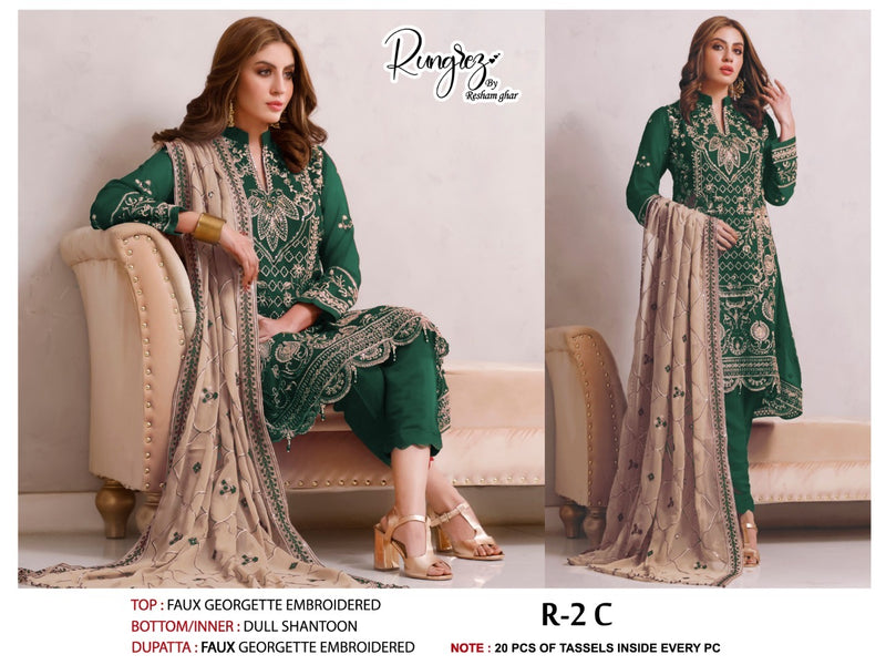 Rungrez Dno R 2 C Georgette With Heavy Embroidery Work Stylish Designer Party Wear Salwar Kameez
