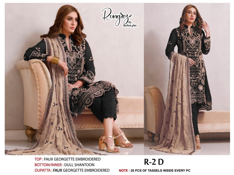 Rungrez Dno R 2 D Georgette With Heavy Embroidery Work Stylish Designer Party Wear Salwar Kameez