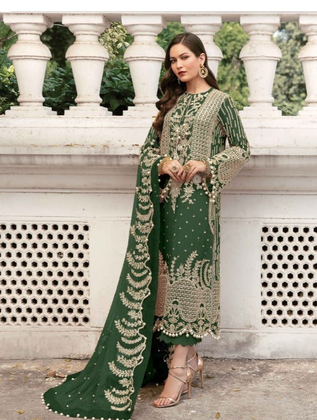 Rungrez Dno R 1 F Georgette With Heavy Embroidery Work Stylish Designer Wedding Look  Wear Salwar Kameez