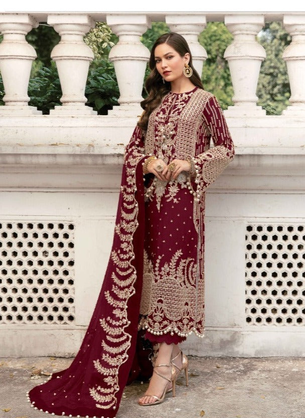 Rungrez Dno R 1 B Georgette With Heavy Embroidery Work Stylish Designer Wedding Look Wear Salwar Kameez