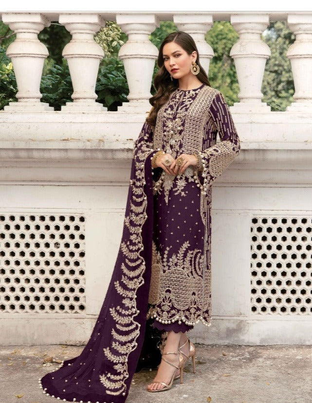 Rungrez Dno R 1 E Georgette With Heavy Embroidery Work Stylish Designer Wedding Look  Wear Salwar Kameez