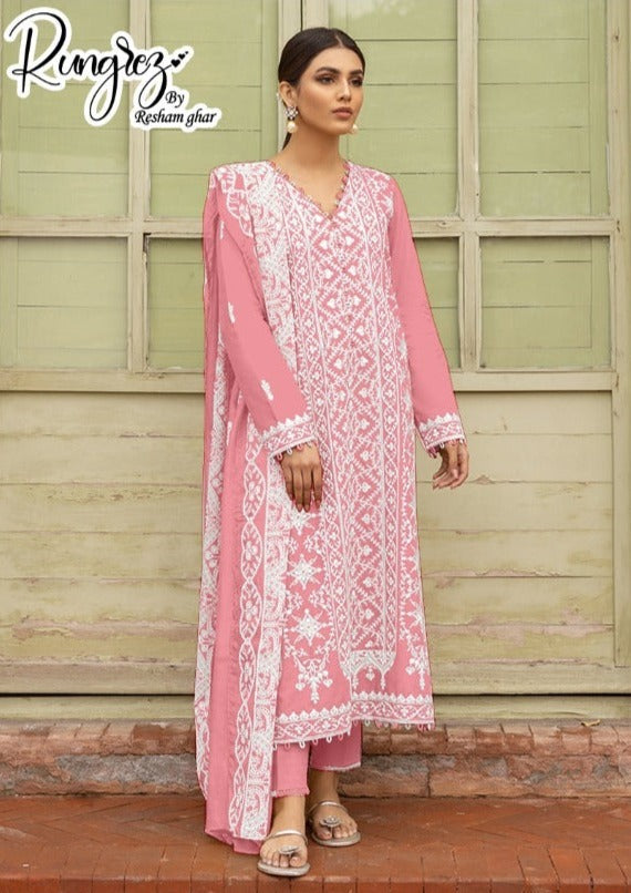 Rungrez Dno R 3 F Georgette With Heavy Embroidery Work Stylish Designer Party Wear Salwar Kameez