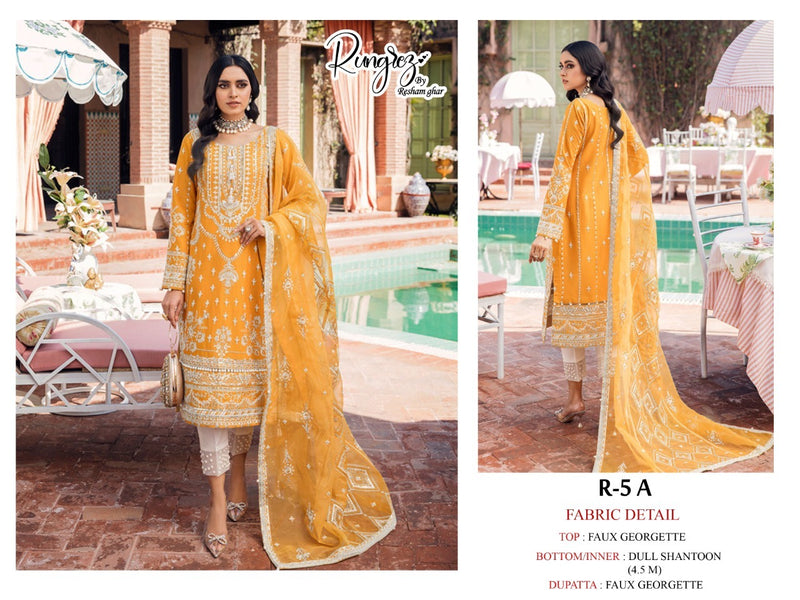 Rungrez Dno R 5 A Georgette With Heavy Embroidery Work Stylish Designer Party Wear Salwar Kamee