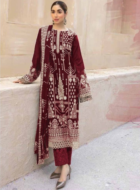 Rungrez Dno R 4 B Georgette With Heavy Embroidery Work Stylish Designer Party Wear Salwar Kamee